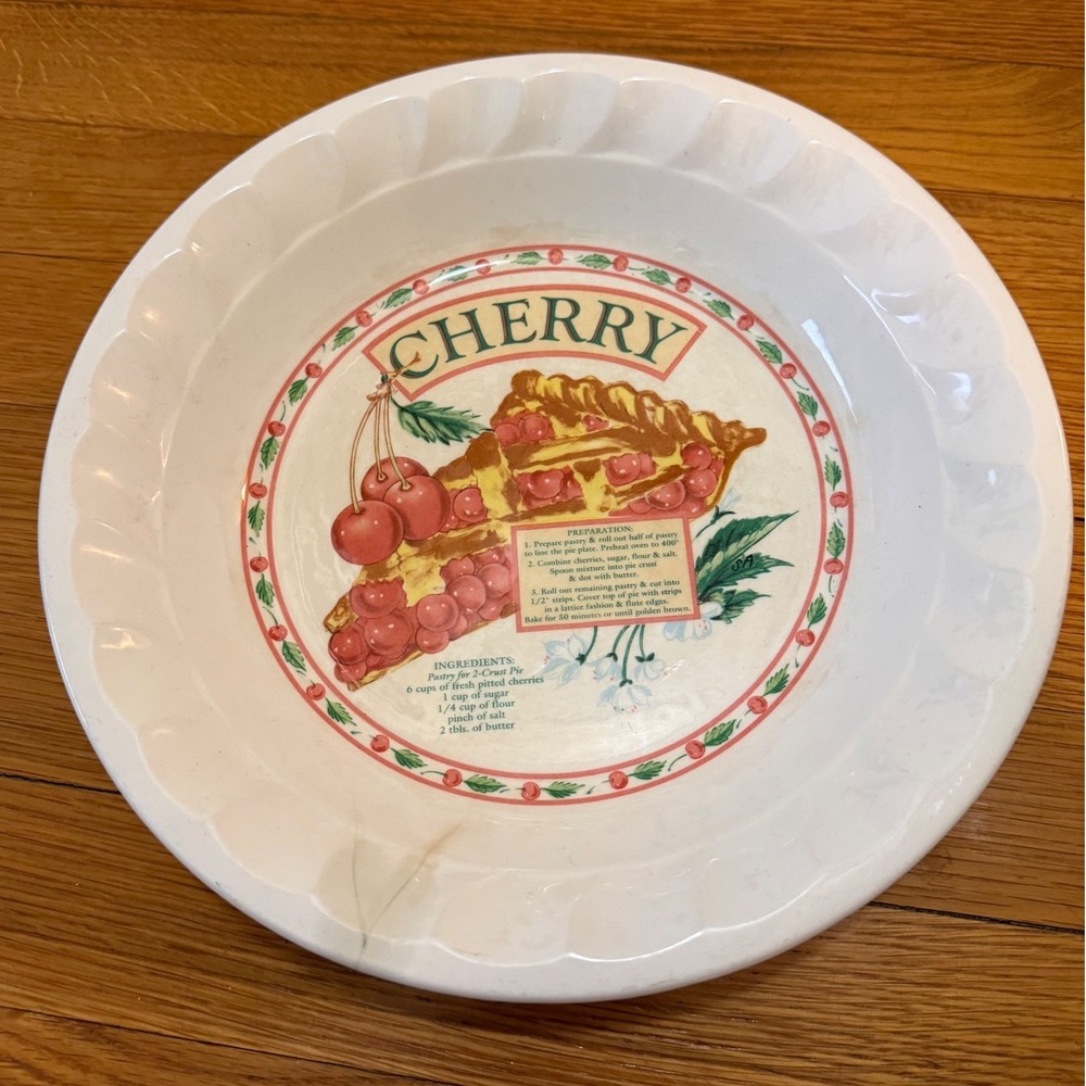 Himark Cherry Recipe Pie Dish 10 Inch